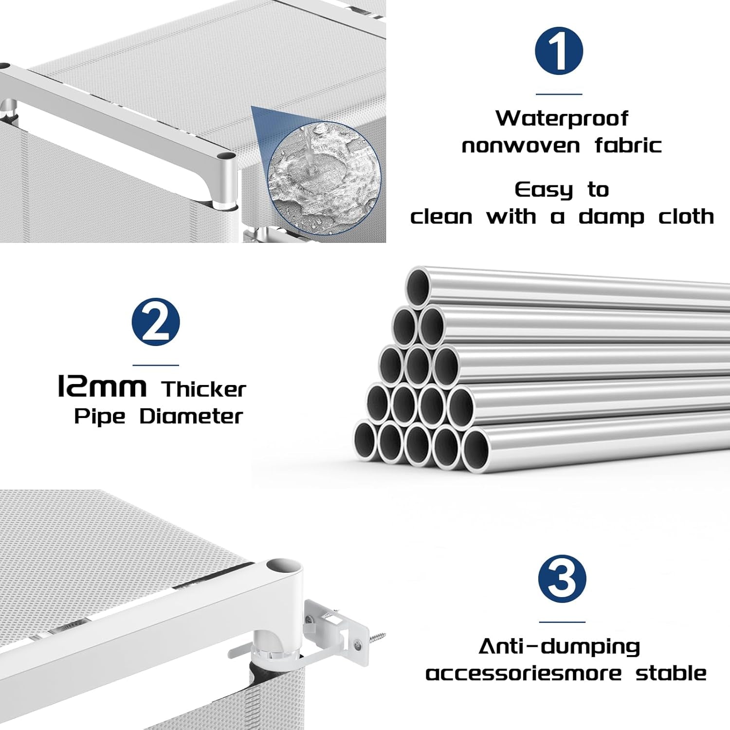 Book Shelf 12 Cube Storage Organizer White Closet Rack