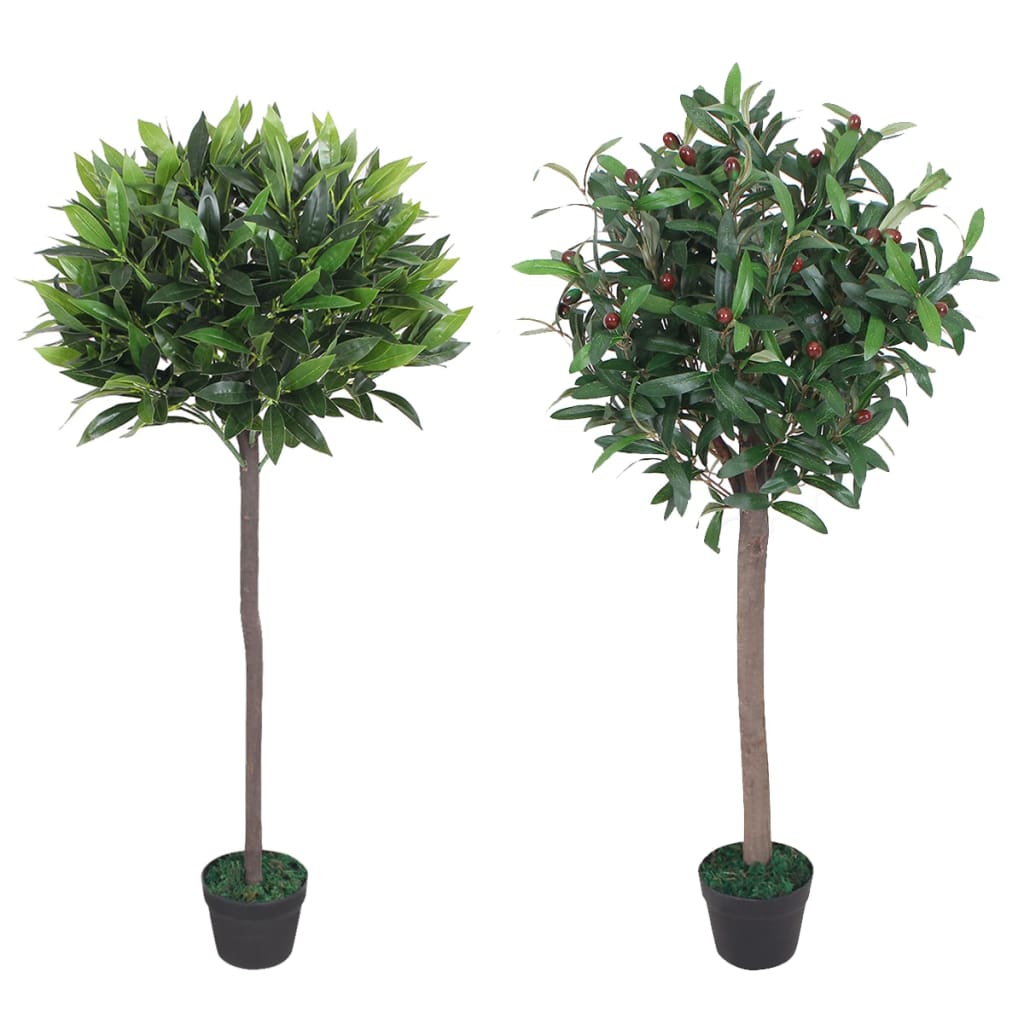 vidaXL Artificial Bay Tree Plant with Pot 49.2" Green